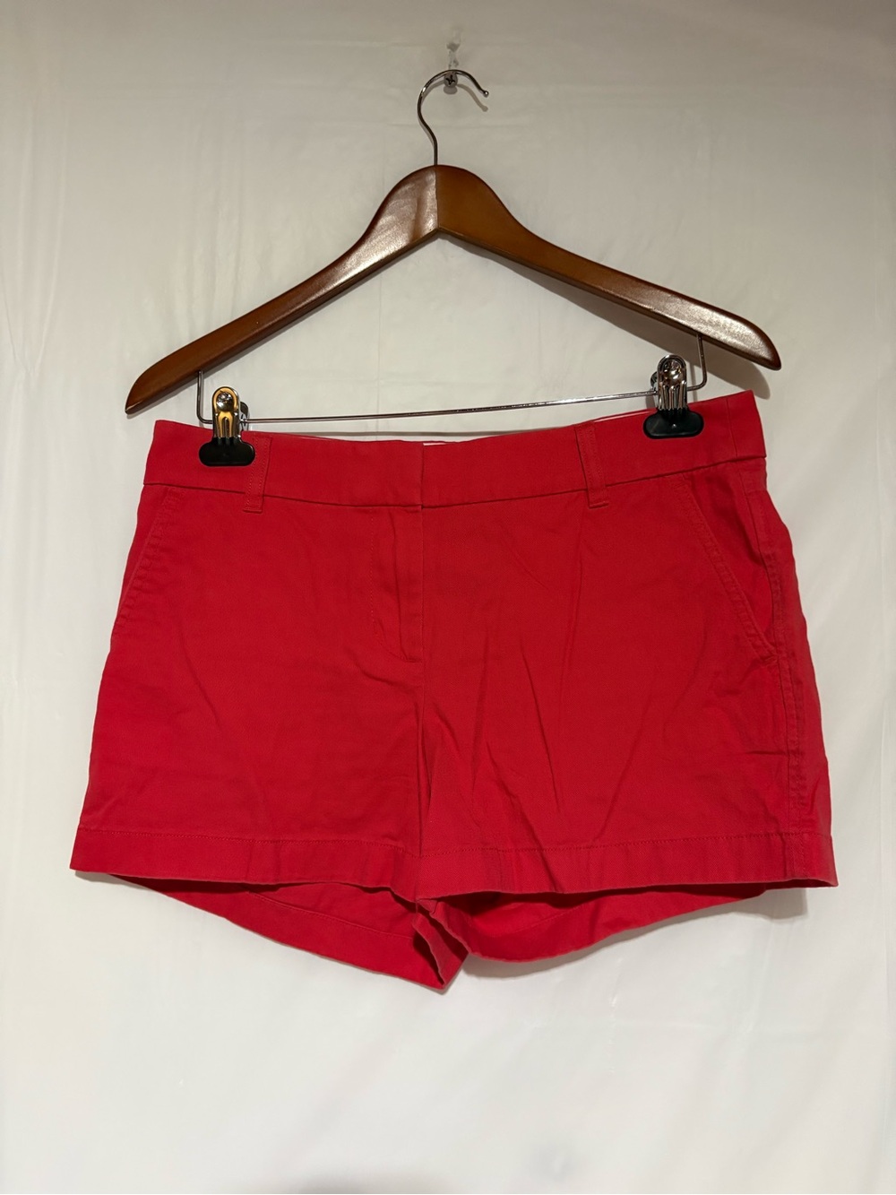 J. Crew Red Cotton Chino Shorts